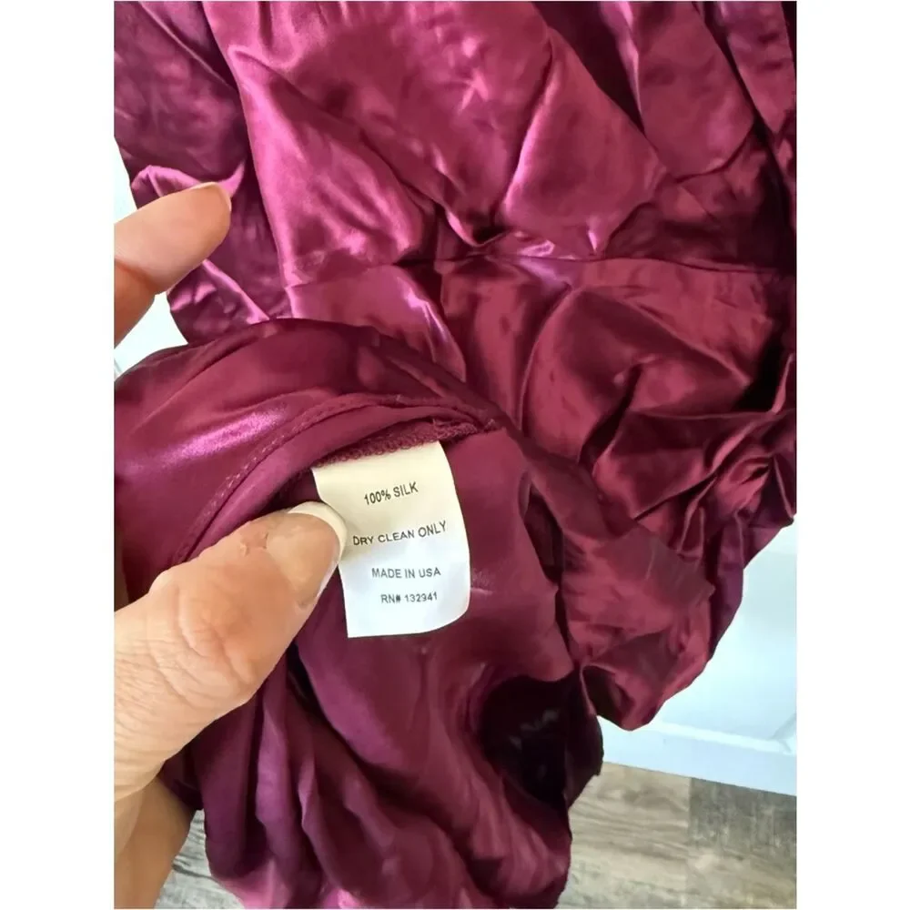 Amanda Uprichard Roma long sleeve silk dress • Medium